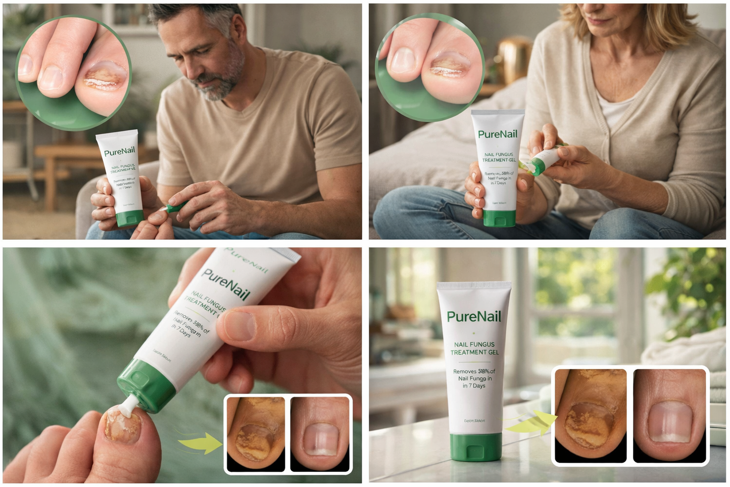 PureNail Nagelbehandeling Tar bort 98 % av nagelsvampen på 7 dagar!