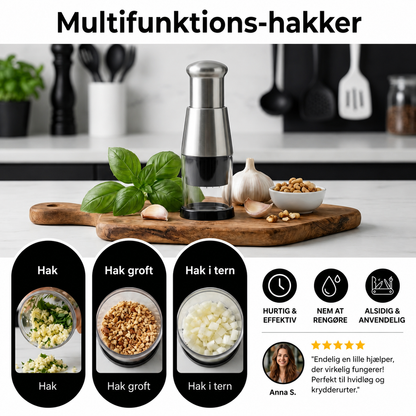 Multifunktionshakker – manuelt køkkenredskab til mange forskellige anvendelsesmuligheder