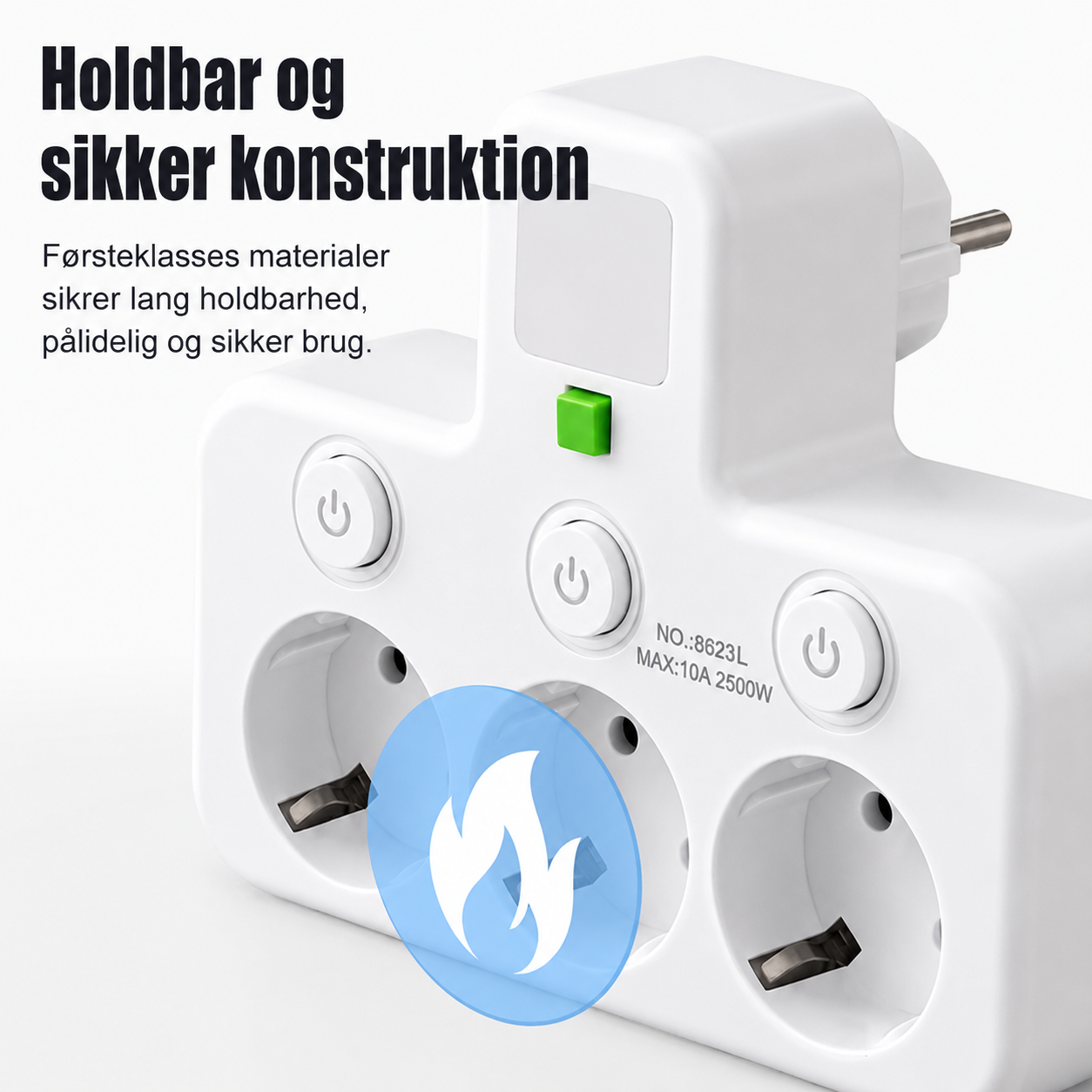 🎉 Nytårsgave – 50 % RABAT!🔌 Intelligent stikdåse med USB og natlys – Alsidig og sikker!