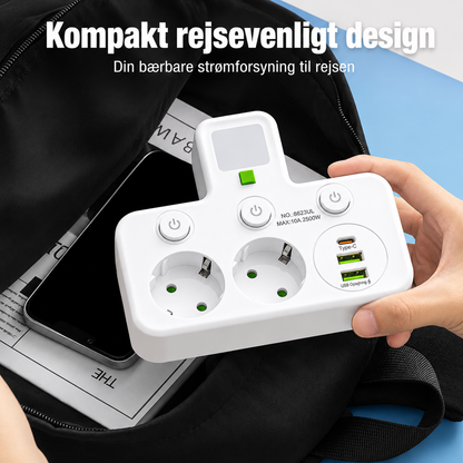 🎉 Nytårsgave – 50 % RABAT!🔌 Intelligent stikdåse med USB og natlys – Alsidig og sikker!