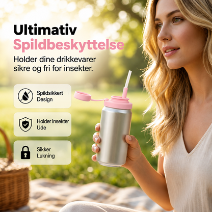 🌞Sommertilbud: 50 % rabat!🥤Silikonelåg til dåser med sugerør – lækagefrit låg til almindelige drikkedåser