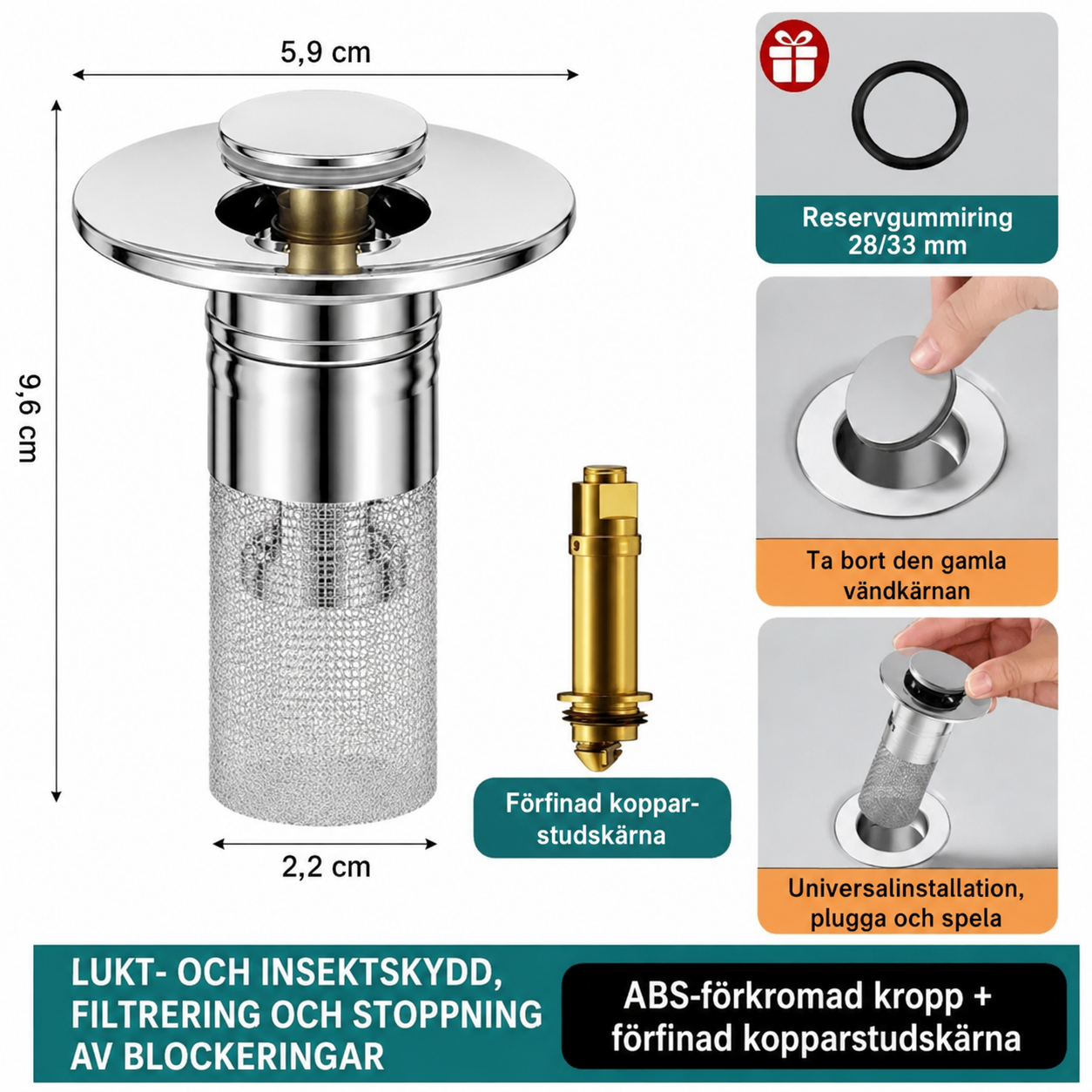 🔥Køb 3, få 2 gratis🔥Gulvafløbsfilter i rustfrit stål