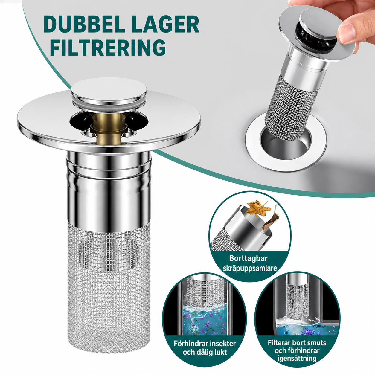 🔥Køb 3, få 2 gratis🔥Gulvafløbsfilter i rustfrit stål