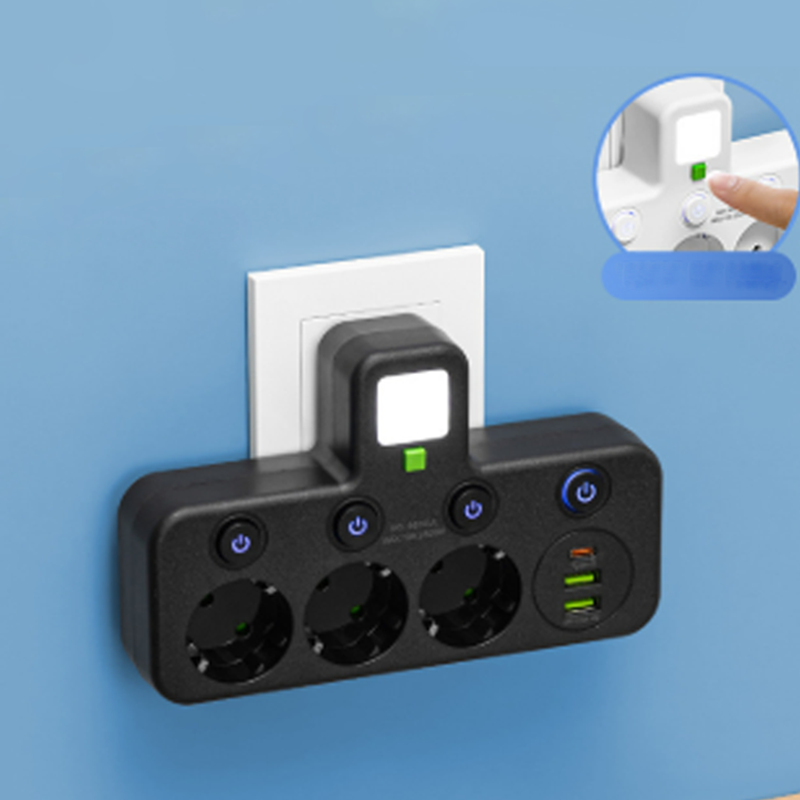 🎉 Nytårsgave – 50 % RABAT!🔌 Intelligent stikdåse med USB og natlys – Alsidig og sikker!