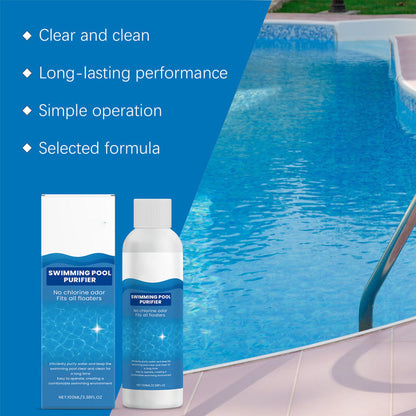 💧 Rengøringsvæske til swimmingpools – krystalklart vand uden besvær! ✨ Nu er det slut med grønt vand og stærke kemikalier – nyd et sundt og naturligt bad når som helst. 🏊‍♂️💙